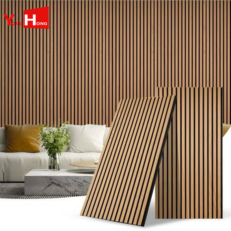 MDF Waterproof Fireproof Interior Acoustic Panels Wood Slat Sound Isolation Wall Panel for Home Decor