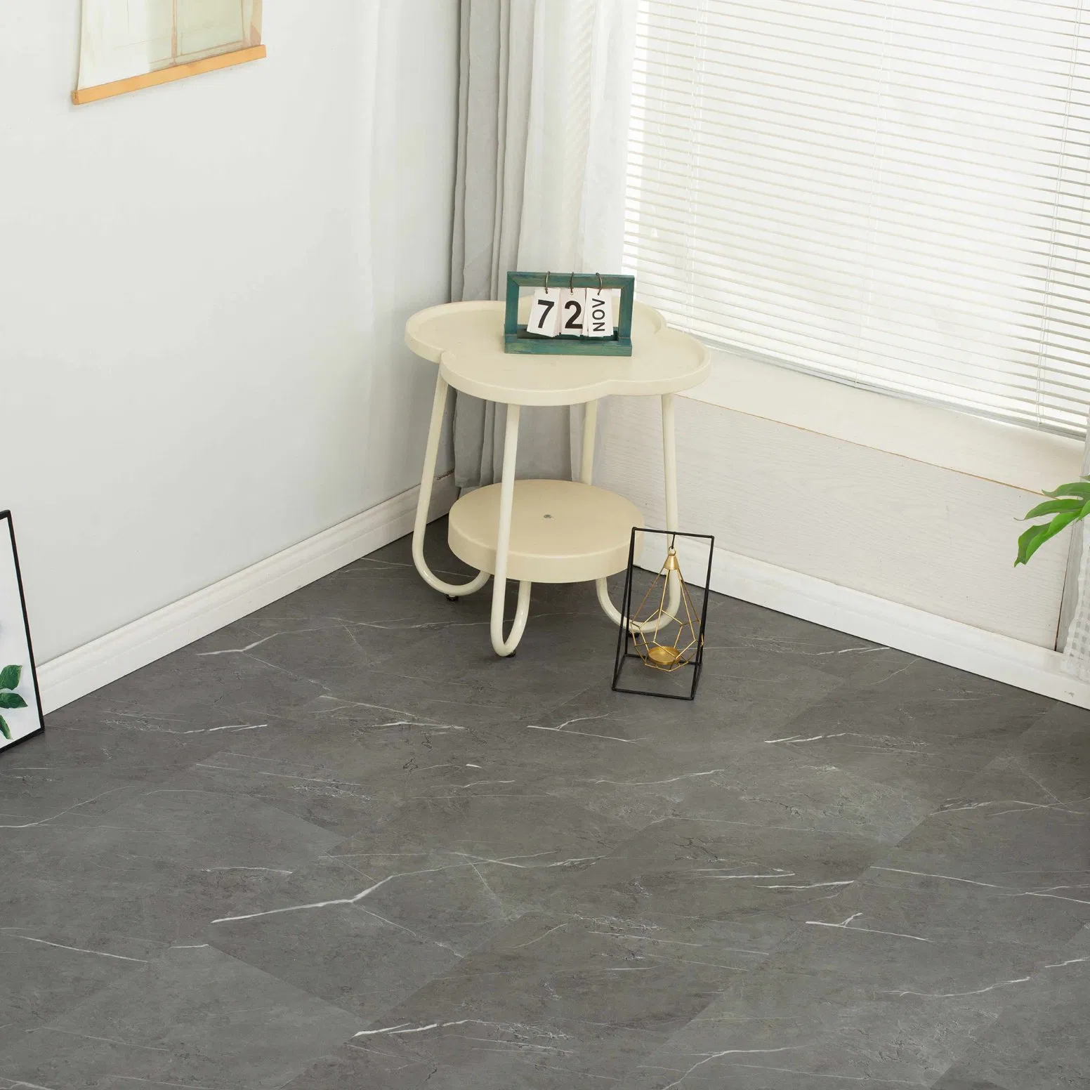 6mm Stone-Patterned Slip-Resistant Waterproof Spc Flooring for Office Building Bedroom Use Floor