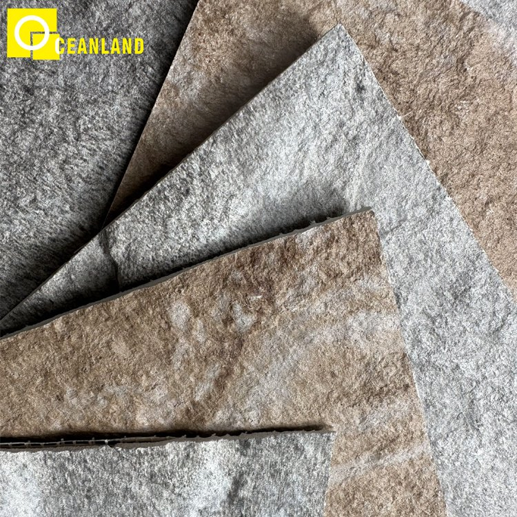 3D Uneven Travertine Flexible Waterproof Mcm Cultural Stone Brick Soft Tiles Wall