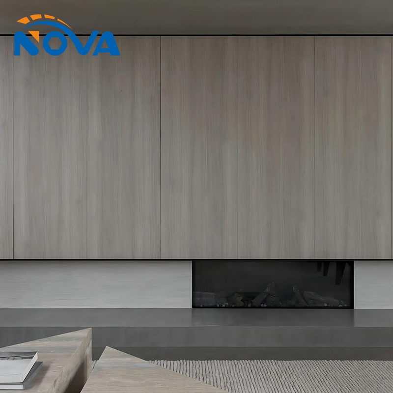 Bamboo Charcoal Fiber Wood Veneer Texture Solid Wall Board Background Wall Panels