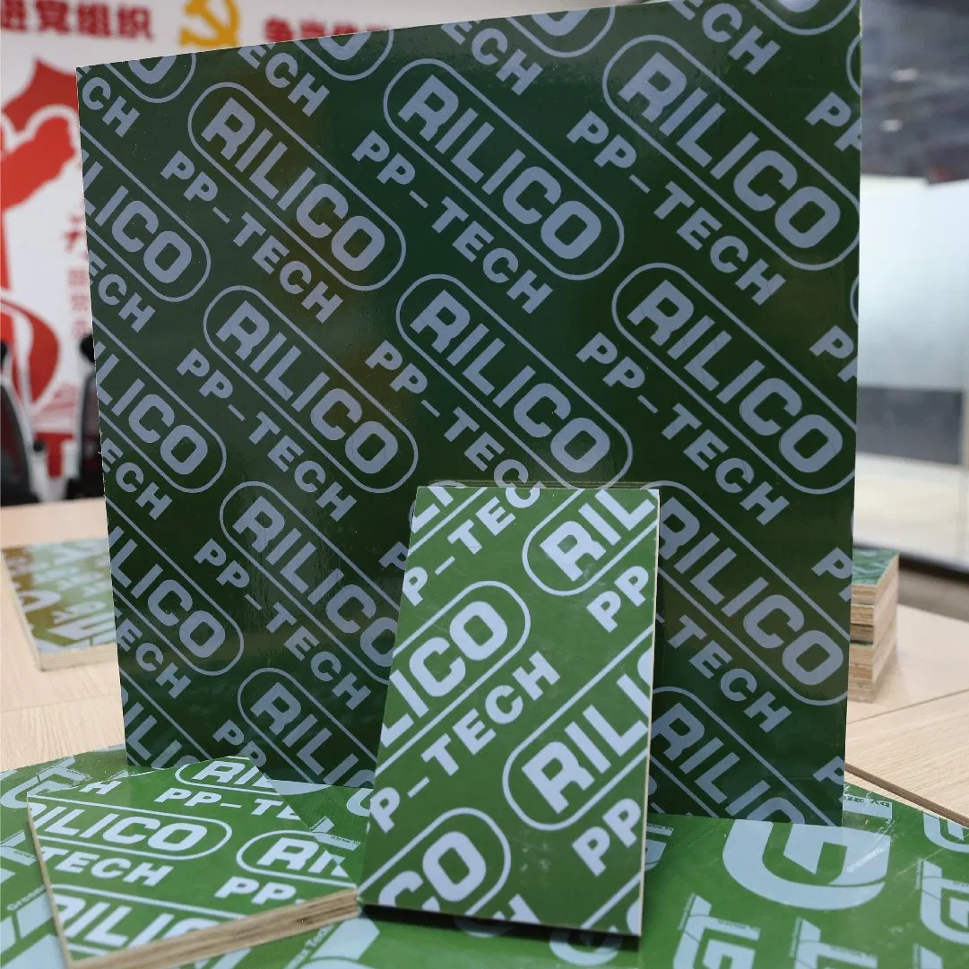 Waterproof 18mm Green PP Plastic Film Faced Plywood Formwork Construction Plastic Plywood