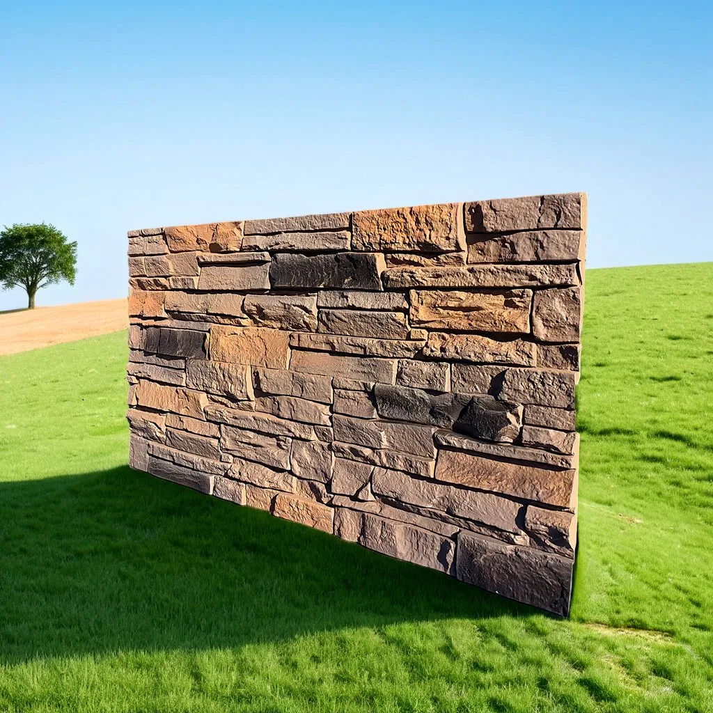 New Design Artificial Stone Panel 3D Faux Stone Panel Featured Outdoor Wall Panel PU Stone Panel Building Exterior Wall Panel Decorative Wall Panel for Villa