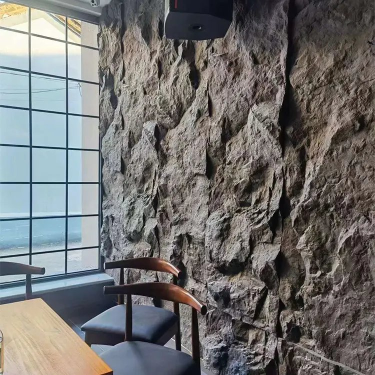 Waterproof Fireproof Outdoor Faux Stone Polyurethane Foam PU Mushroom Stone Panels PU Stone Wall Panel