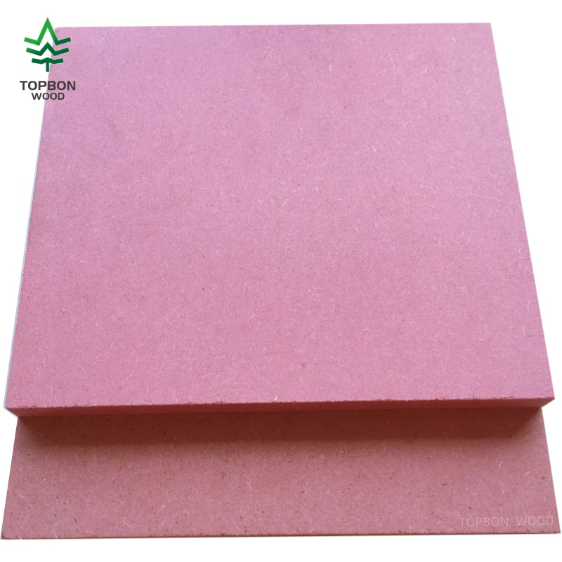 Red Color MDF 2.0mm 18mm 25mm Board Fire Rated Retardant Wooden Density Board MDF