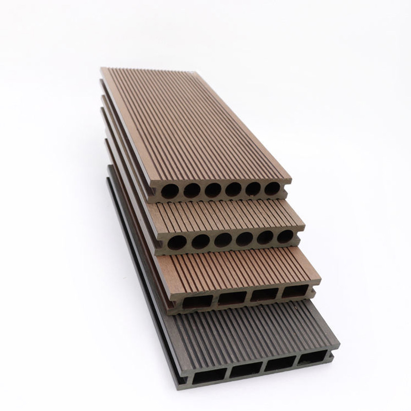 High Quality PVC Flooring Wooden Grain Grey Deep Embossing Anti-Rotten Outdoor WPC Decking
