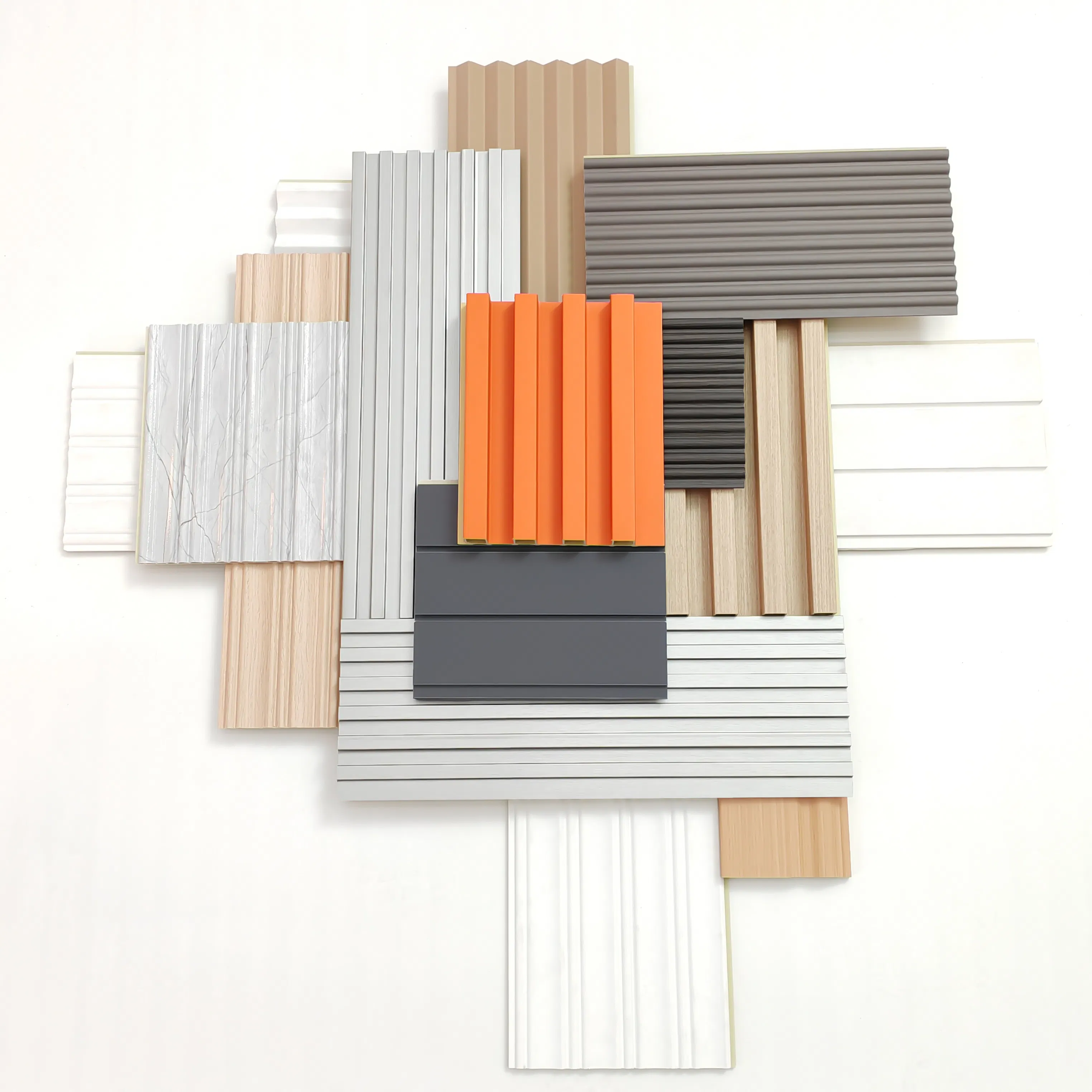 Unique PVC Wall Panels for Customizable Modern Interior Spaces Export Bamboo Wood Fiber Grille Board Wall Protection Panel Great Wall Board TV Background Wall