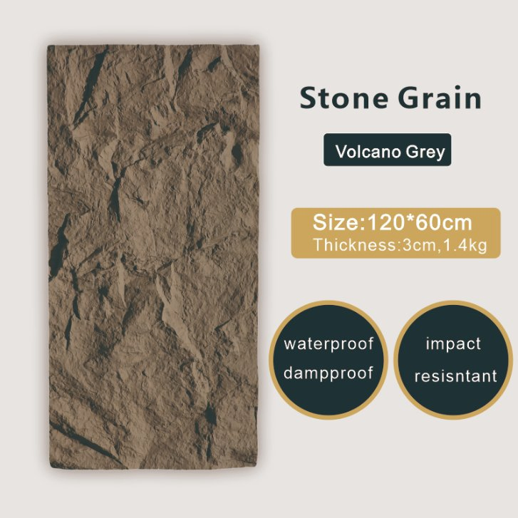 Flexible Polyurethane Stone 3D PU Stone Panel Tile for Interior Wall Decoration