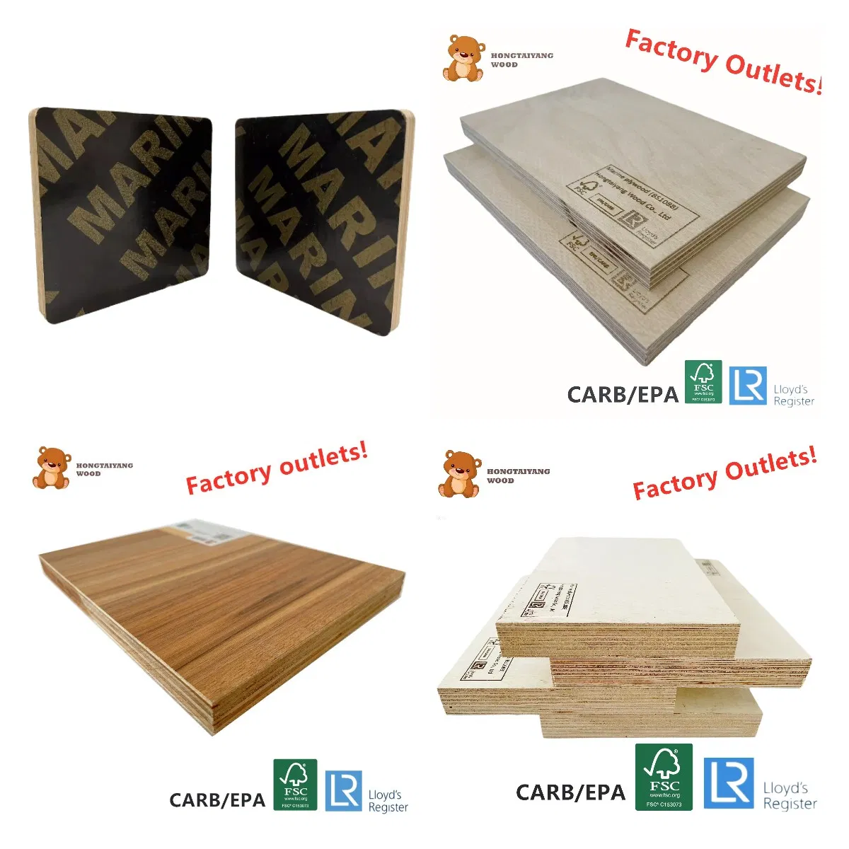 9/12/18mm Waterproof Marine Birch Okoume Poplar Film Faced Melamine Plywood Board