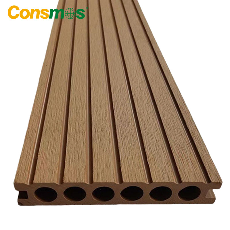 Building Material 3D Deep Embossed Outdoor WPC Board Grooved Composite Decking