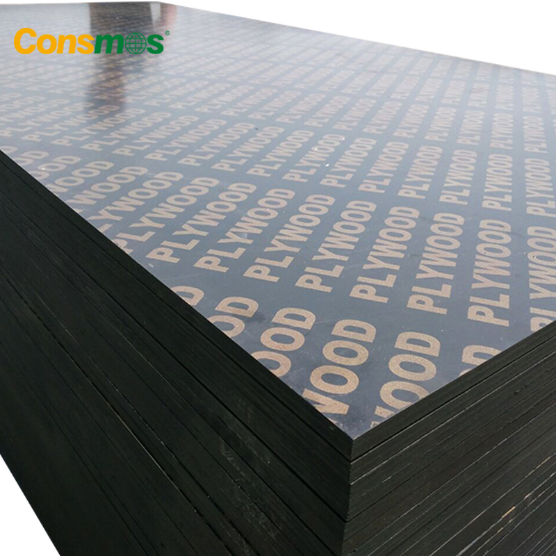 Consmos 1220X2440mm 18mm Marine Concrete Construction Formwork Waterproof WBP Phenolic Glue Black/Brown Film Faced Shuttering Plywood Board Price
