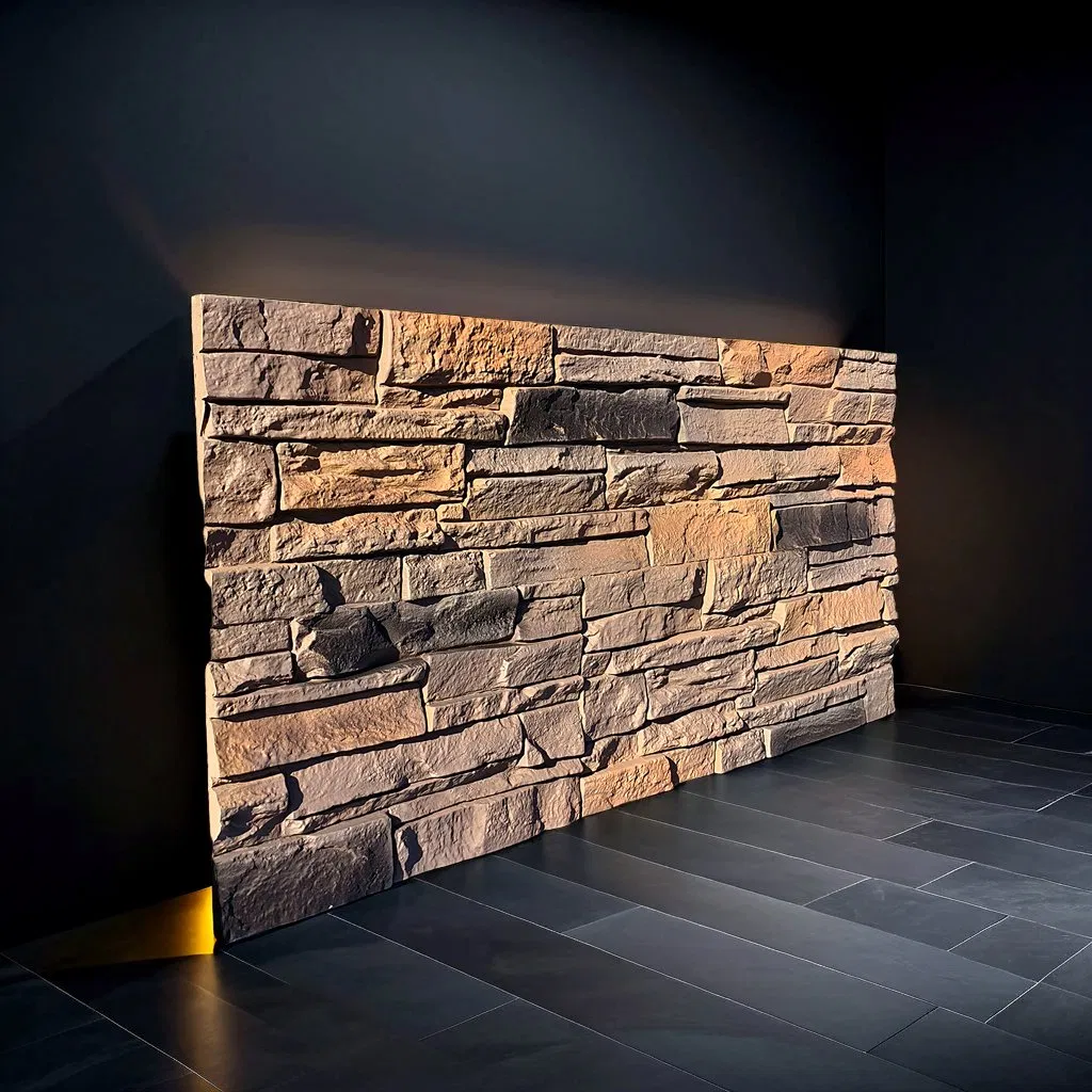 New Design Artificial Stone Panel 3D Faux Stone Panel Featured Outdoor Wall Panel PU Stone Panel Building Exterior Wall Panel Decorative Wall Panel for Villa