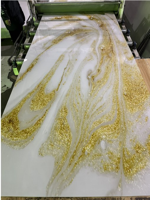 High Gloss Stone Kitchen Plastic Health UV Decorative 3D Printing Board