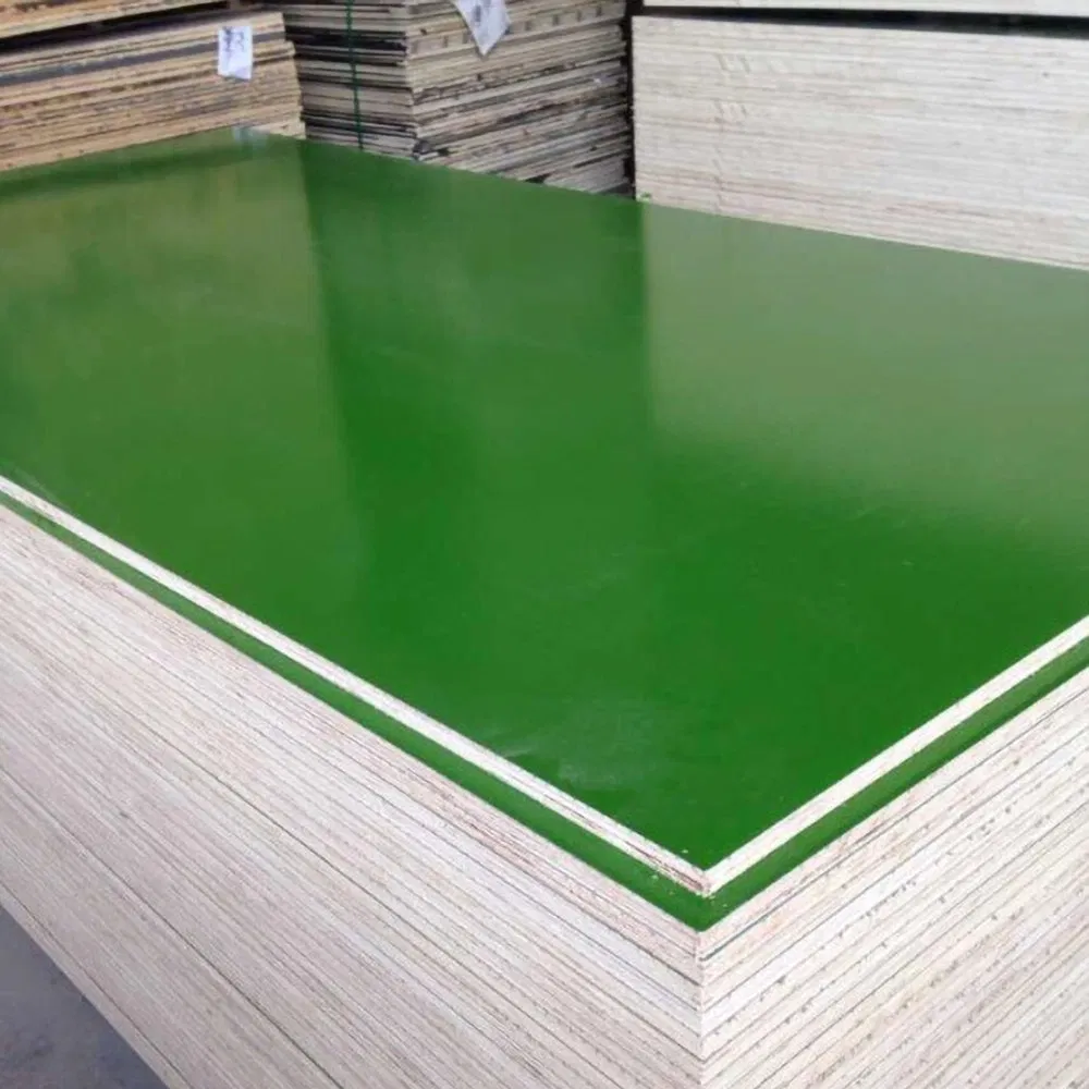 Adto 6-35mm Green E0 Waterproof Smooth PVC PP PU Plastic Film Faced Plywood