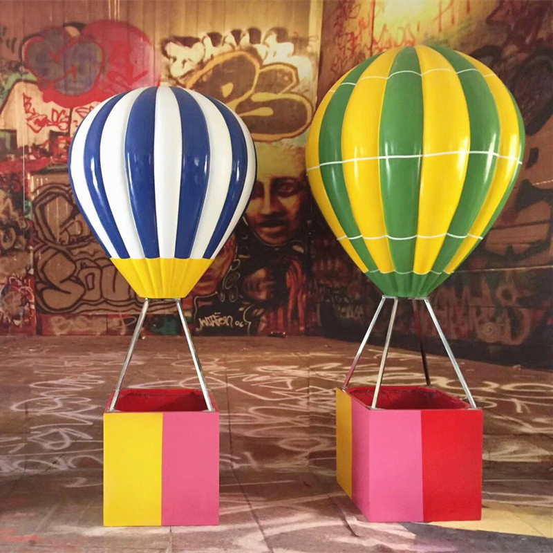 Resin Fiberglass Hot Air Balloon Centerpieces Props for Shopping Mall Decoration