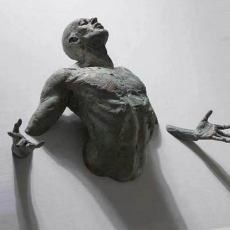 Climbing Man Statue View 3