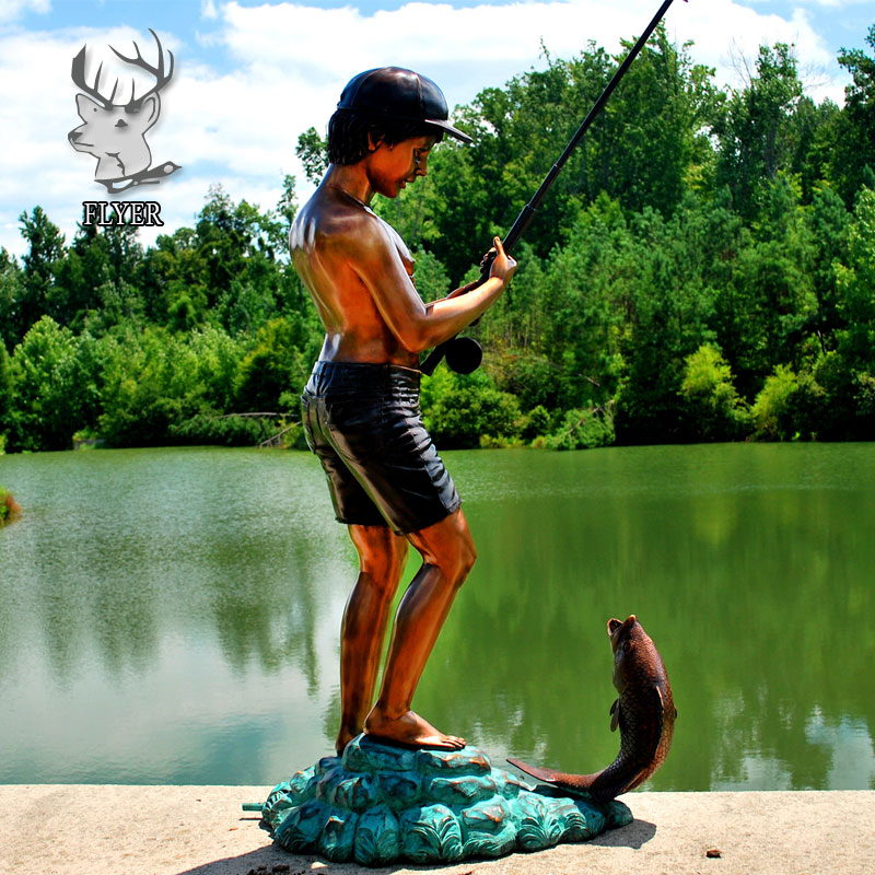 Outdoor Yard Decoration Custom Antique Casting Life Size Metal Children Statue Bronze Girl and Boy Reading Sculpture