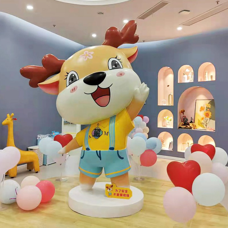 OEM Customization Character Animal Cartoon Figurine Art Crafts Fiberglass Abstract Resin Statue