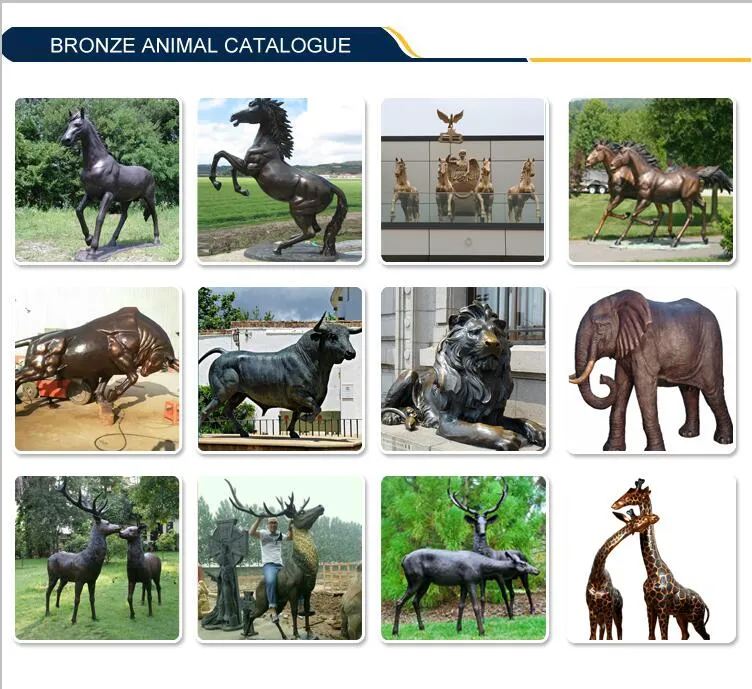 Outdoor Life Size Bronze Lions Sculpture for Decoration