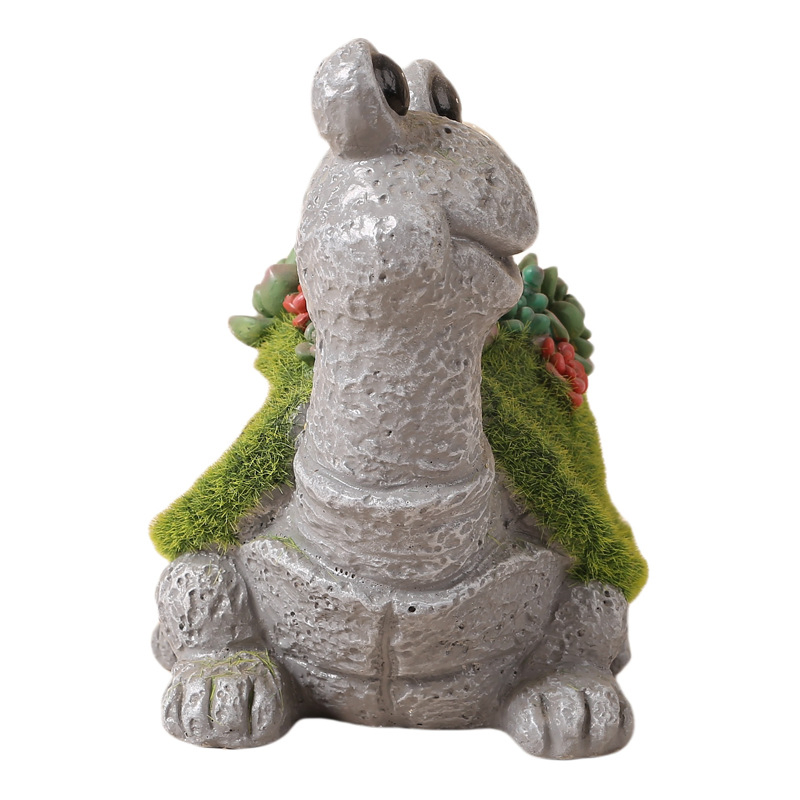 Flocking with LED Figurine Lighting Solar Resin Gnome Garden Statue