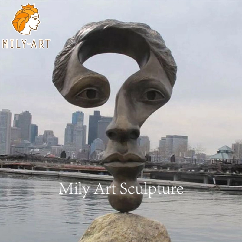 Modern Famous Outdoor Garden Art Metal Custom Sculpture Bronze Abstract Face Statue