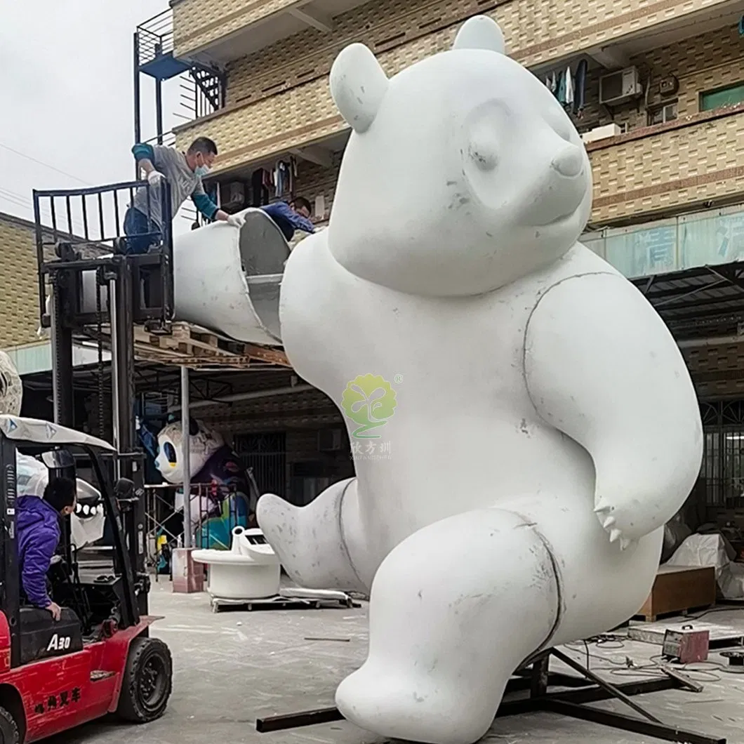 Customized Fiberglass Panda Sculptures, Large-Scale Urban Landmark Image Sculptures From Manufacturers