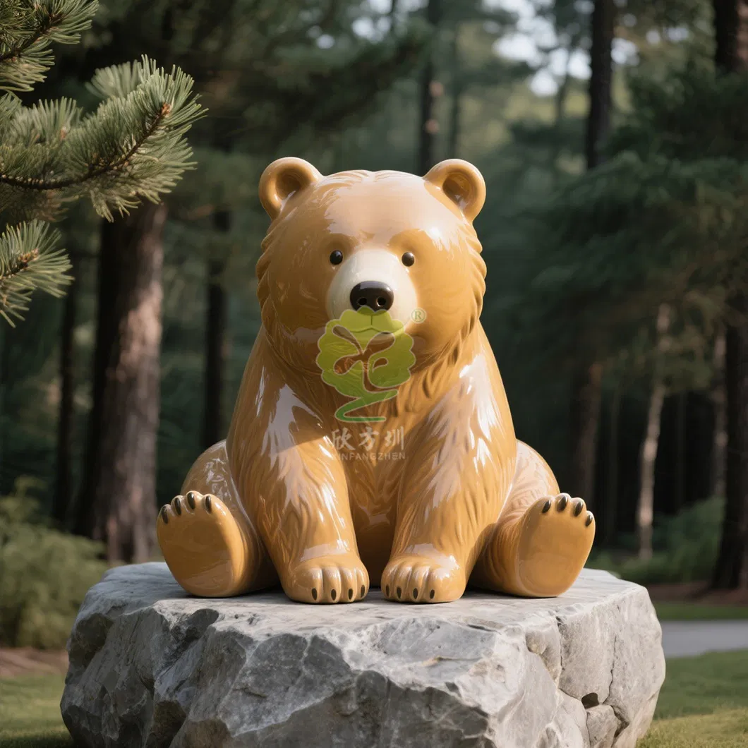 FRP Simulation Panda Sculpture Outdoor Park Garden Landscape Animal Decorative Model Ornaments
