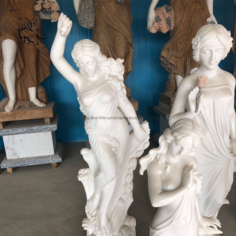 Life-Size Marble Statue Marble Sexy Girl Beauty Statue Mfsg-15