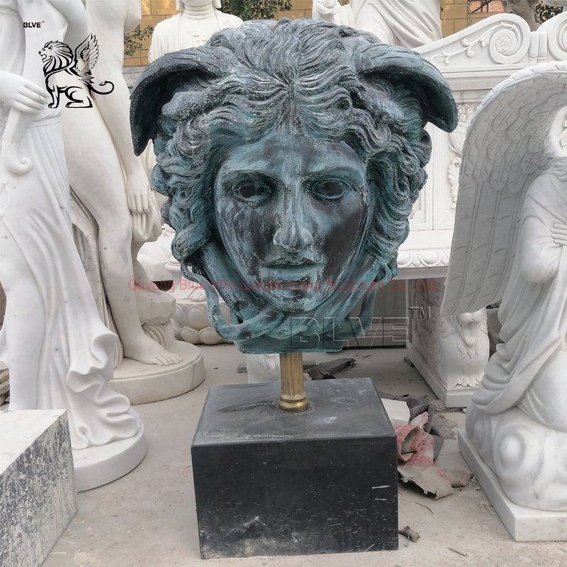 Large Indoor Home Decor Garden Art Metal Bronze Greek Head Sculpture Pan God of Ancient Greece