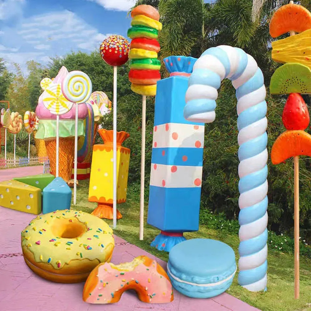 Home Decoration Candy Lollipop Figure for Window Display Rental Props