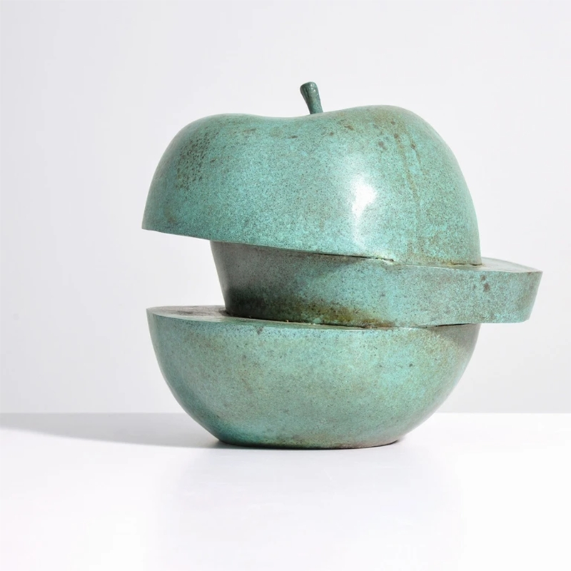 Outdoor Bronze Statue Decoration Urban Large Bronze Apple Sculpture