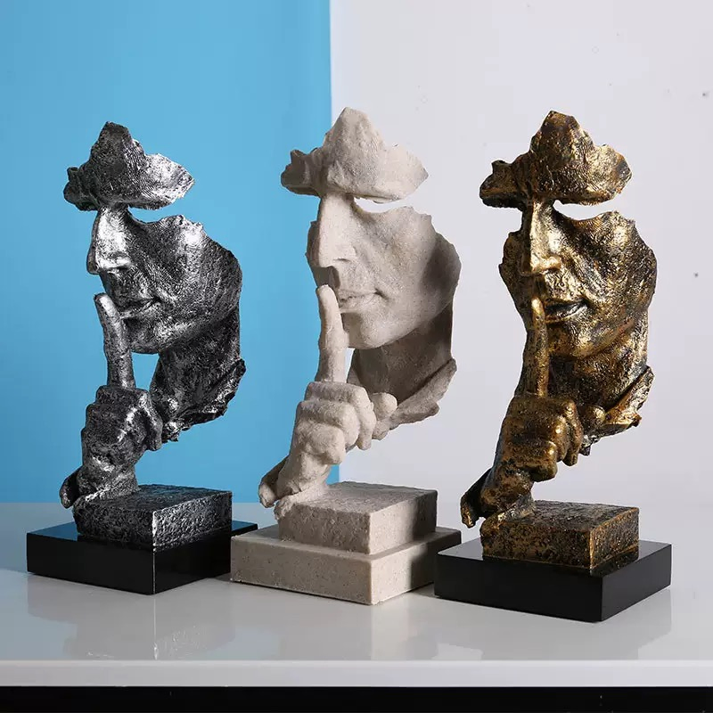 Wholesale Custom Indoor Polyresin Poly Resin Figure Statue Nordic Vintage Decorative Art Sculpture for Luxury Home Decoration Desktop Decor Craft Items