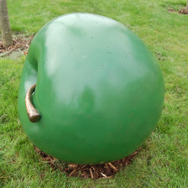 Outdoor Bronze Statue Decoration Urban Large Bronze Apple Sculpture