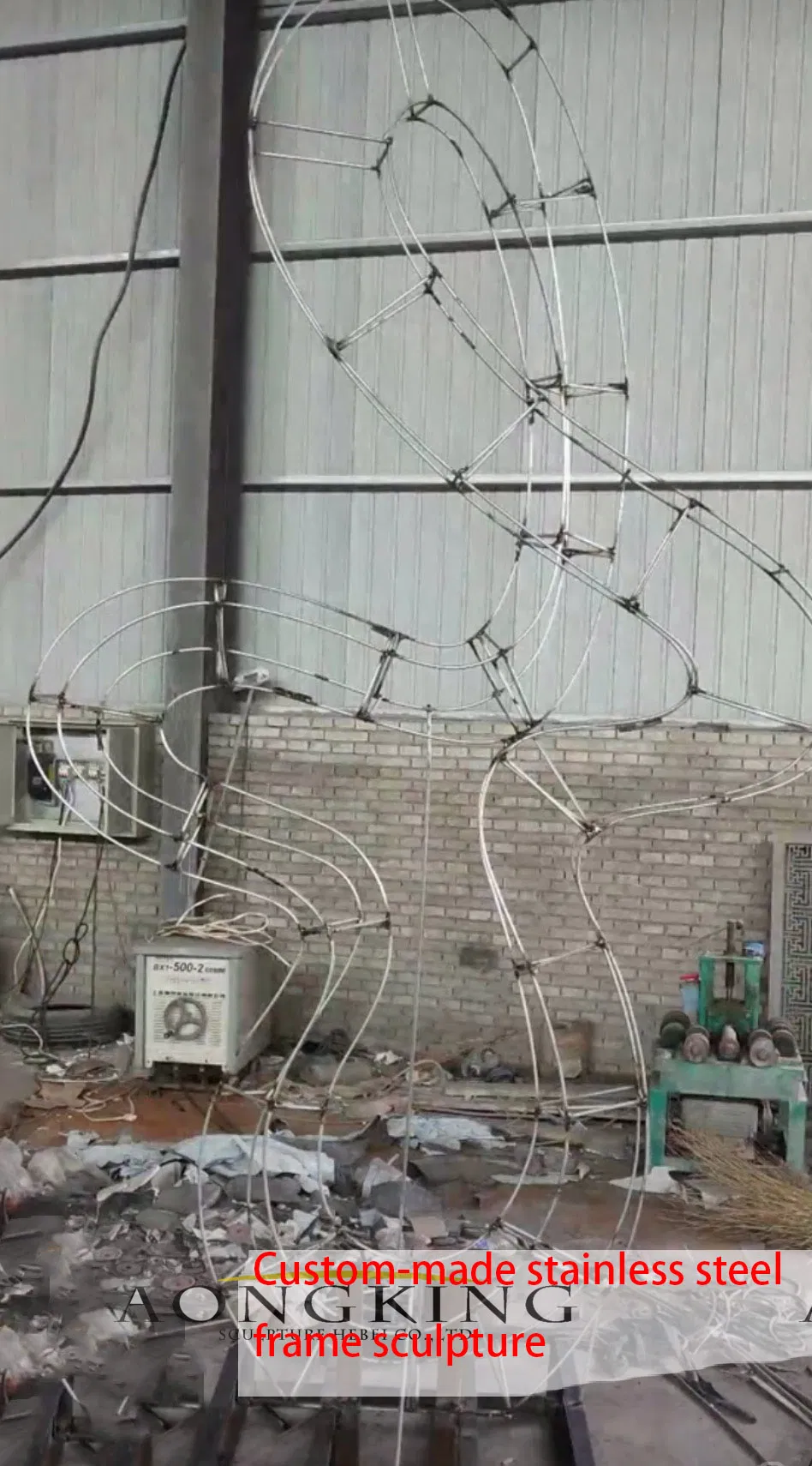 Painted White Garden Big Mushroom Abstract Metal Sculpture