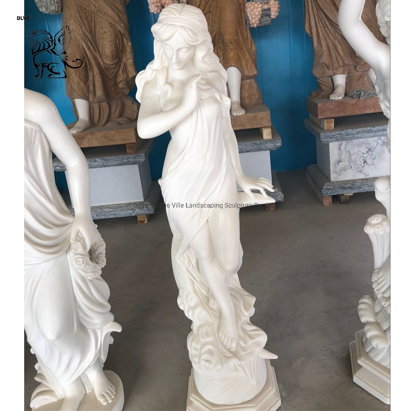 Life-Size Marble Statue Marble Sexy Girl Beauty Statue Mfsg-15