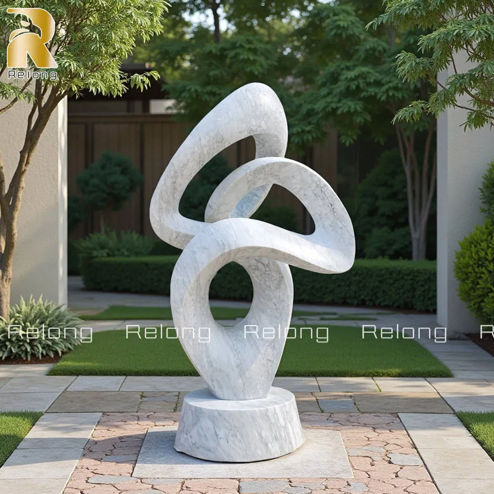 Outdoor Modern Garden Art Abstract Marble Sculpture Garden Statue for Sale