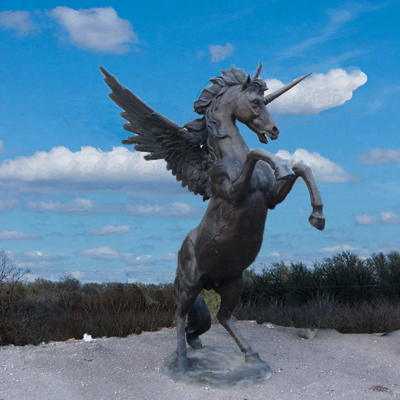 Elegant Animal Garden Design Custom Greek Bronze Pegasus Sculpture