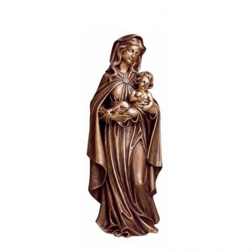 Life Size Bronze Virgin Mary Sculpture for Garden Decoration
