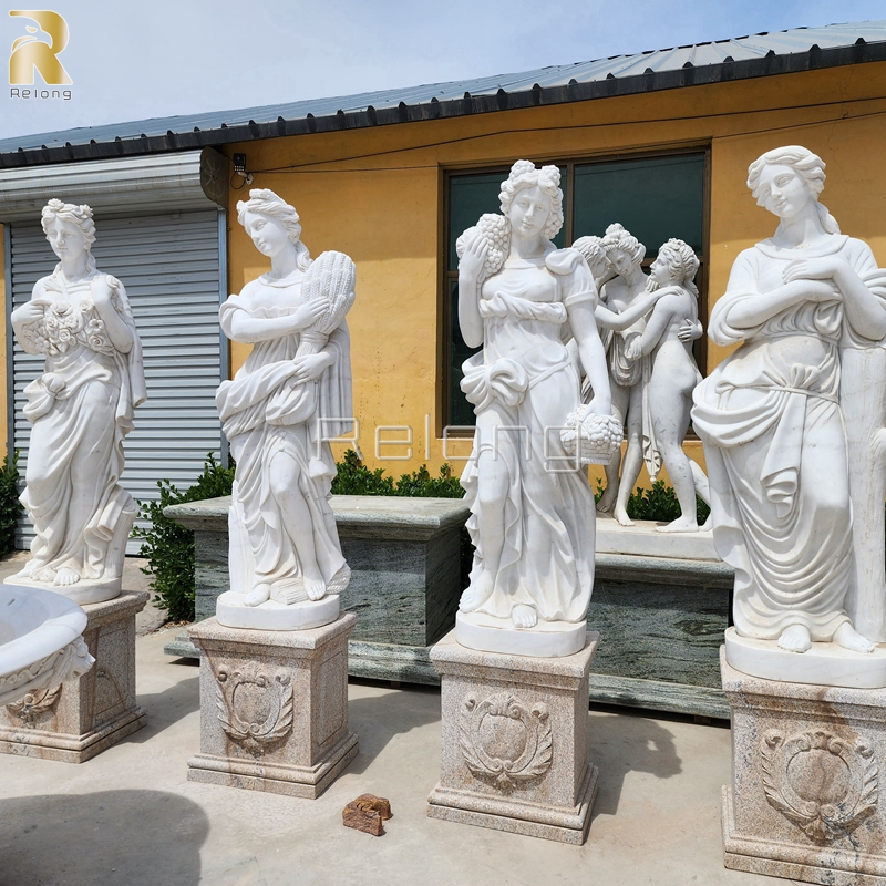 a-Grade Natural White Marble Angel Statue Outdoor Decorative Garden Sculpture