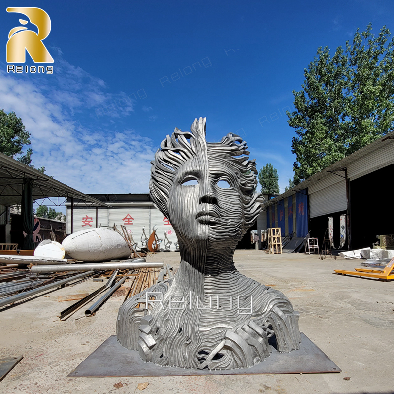 Art Ornament Life Size Abstract Metal Human Body Sculpture