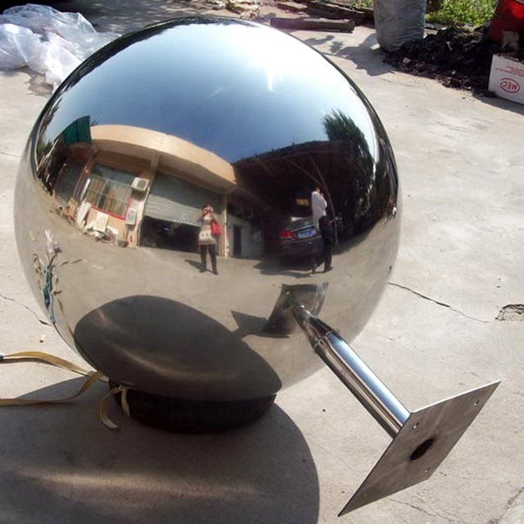 Premium 304 Stainless Steel Garden Fountain Ball - Mirror Polished Outdoor Decorative Sphere - Weatherproof &amp; Rustproof - EU Sculpture