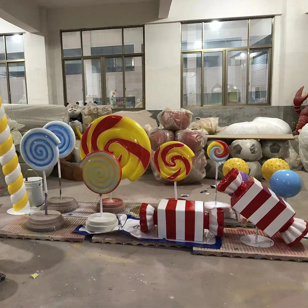 Garden Sculpture Outdoor Yard Fiberglass Candy Ice Cream Props