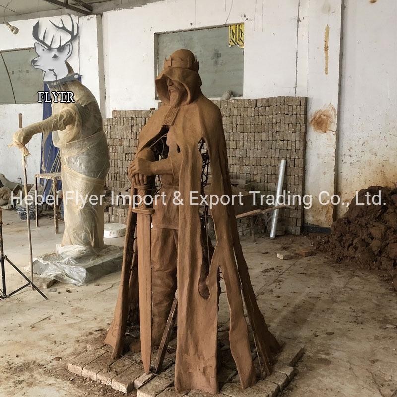 Outdoor Famous King Arthur Sculpture Life Size Bronze England King Arthur Sculpture for Sale