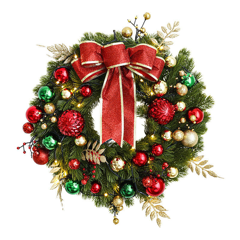 Christmas Decoration Simulation Wreath Window Display Door Hanging Christmas Shopping Mall Scene Decoration Props