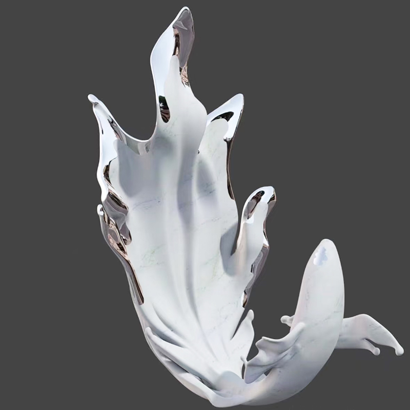 304 Mirror-Finish Stainless Steel Sculpture, Art Decoration Sculpture for Urban Landmarks, Sales Centers and Hotel Lobbies.