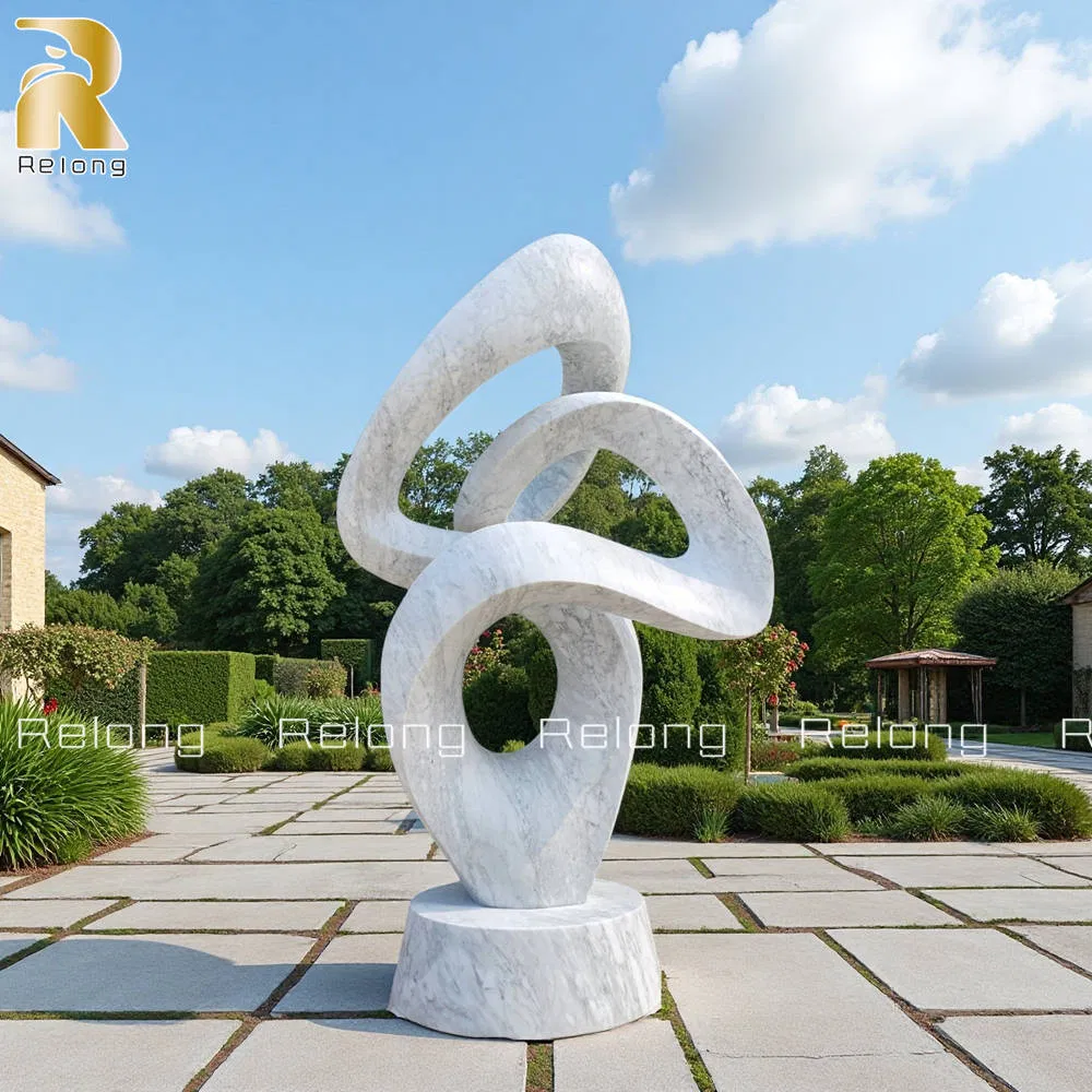 Outdoor Modern Garden Art Abstract Marble Sculpture Garden Statue for Sale