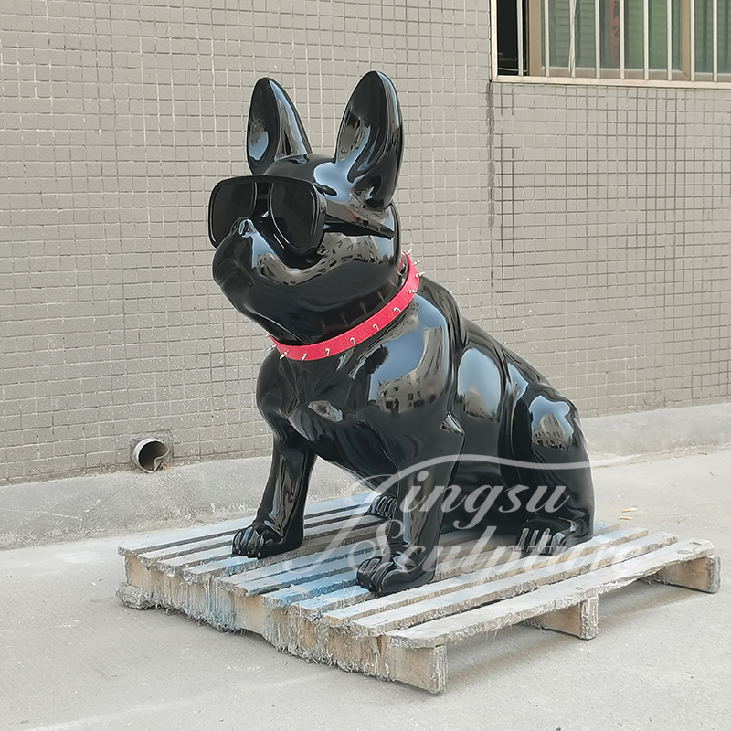 Home Decor Modern Art Design Custom Color Large Size Matte Black Abstract French Bulldog Statues