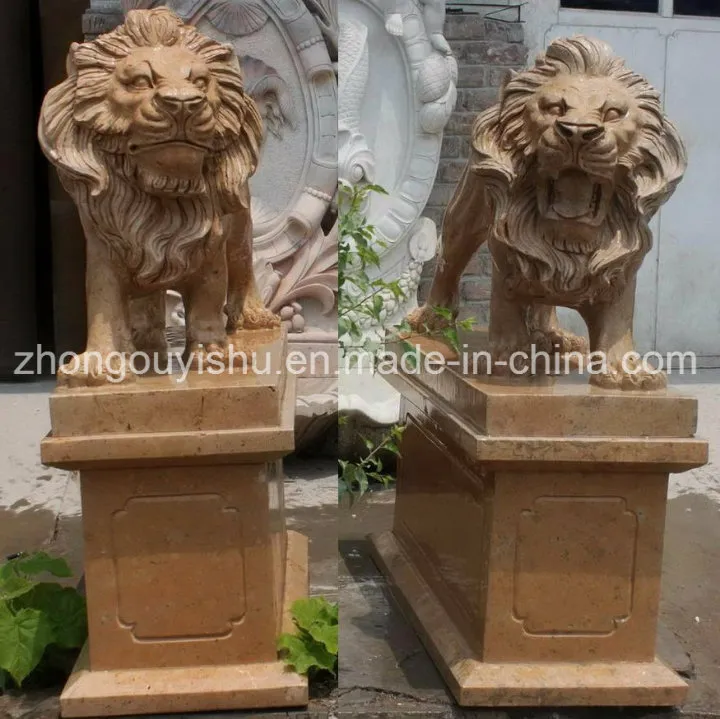 Garden Decorative Marble Lion Animal Sculpture