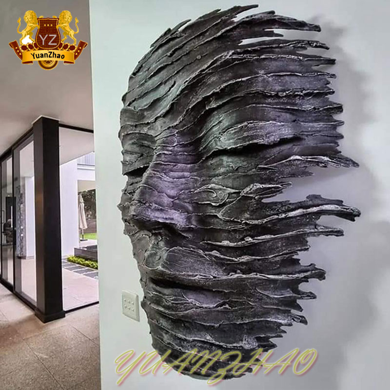 Outdoor Garden Decoration Custom Cast Large Size Bronze Modern Abstract Face Art Sculpture Big Face Statue