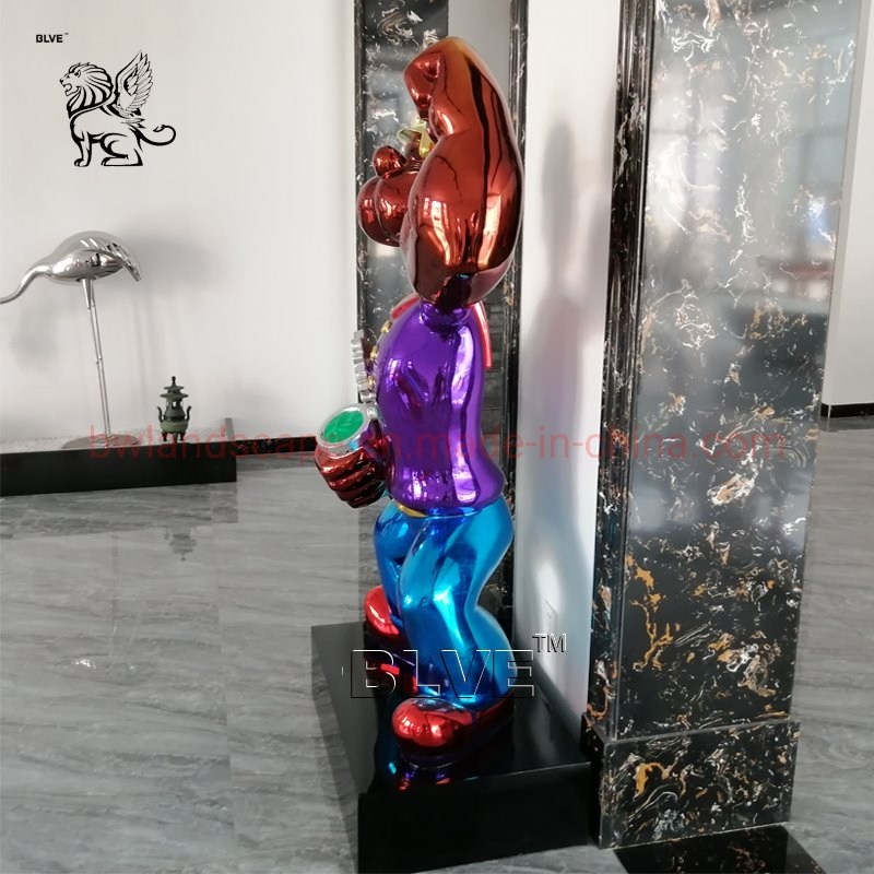 Modern Art Jeff Koons Life Size Stainless Steel Popeye Statues Metal Sculpture