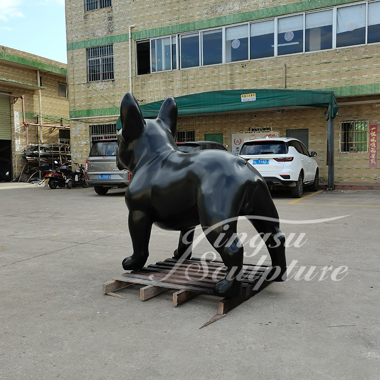 Home Decor Modern Art Design Custom Color Large Size Matte Black Abstract French Bulldog Statues